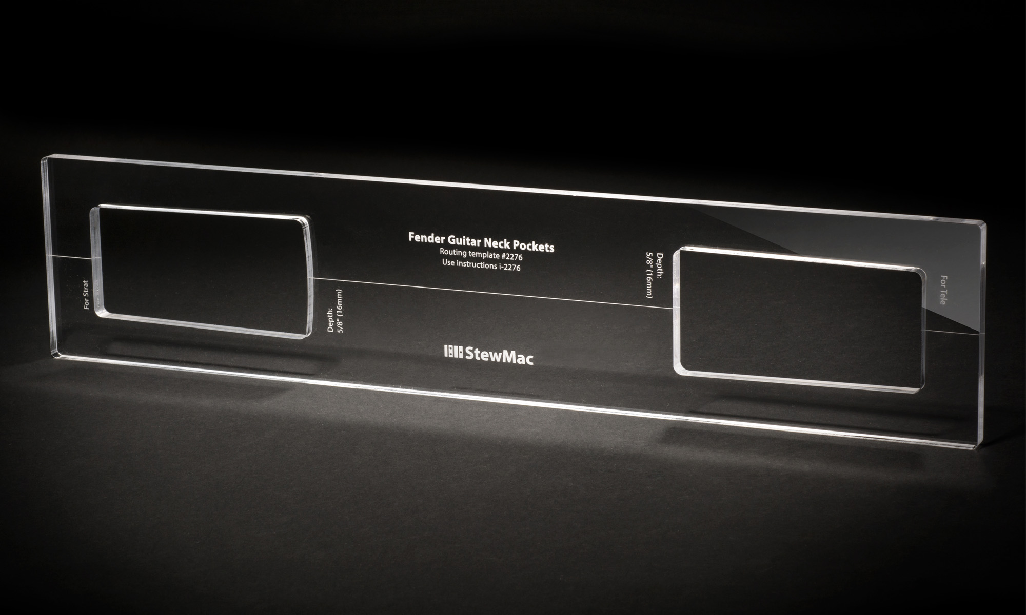 Plantilla de enrutamiento de bolsillo de cuello para instrucciones de guardabarros