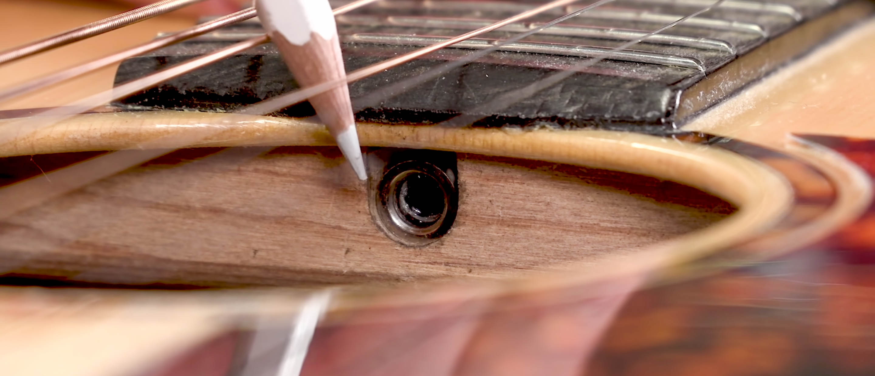 Ajuste del orificio de sonido de la varilla de alma
