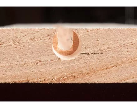 El agujero terminado