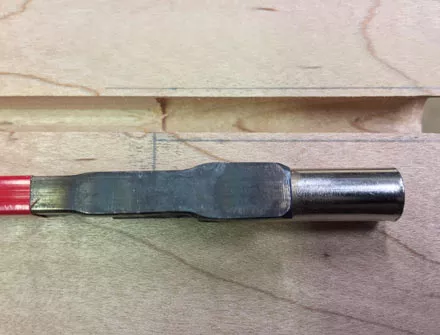 El agujero terminado