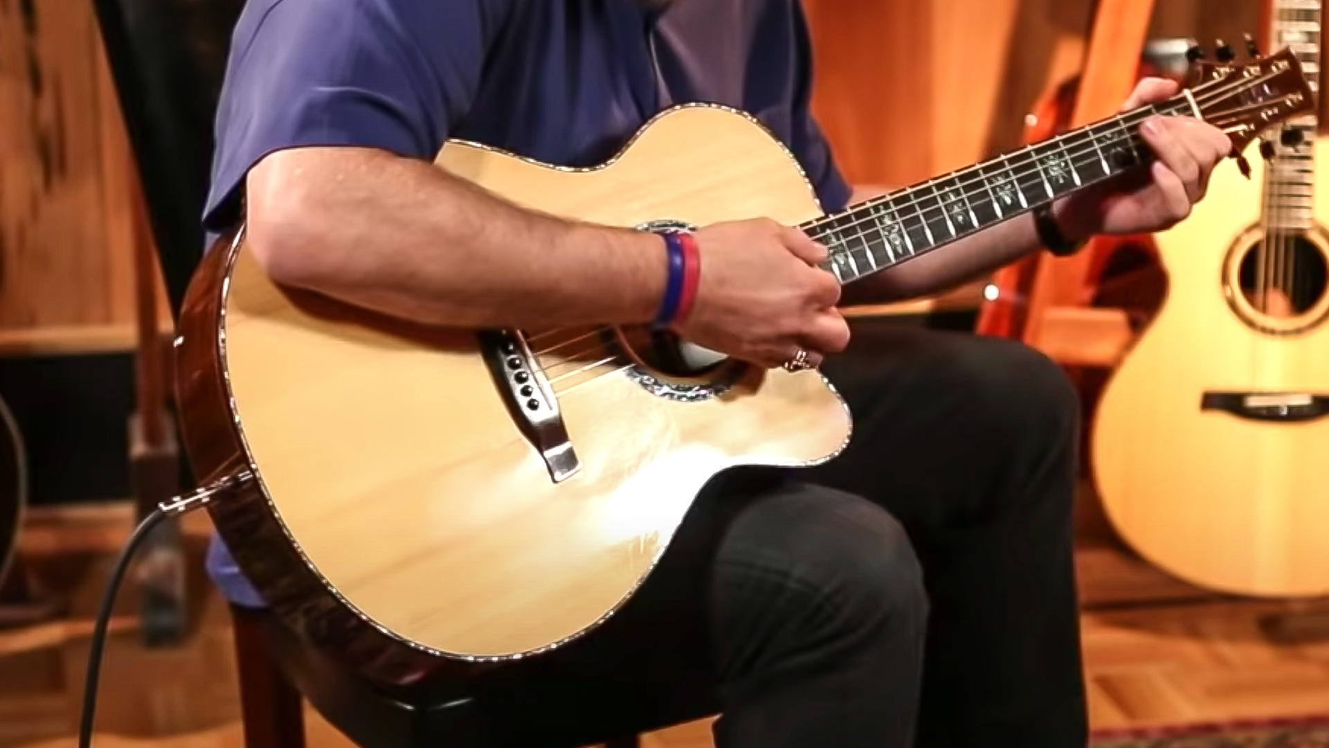 Ricky Skaggs - Micrófono de guitarra acústica con letra