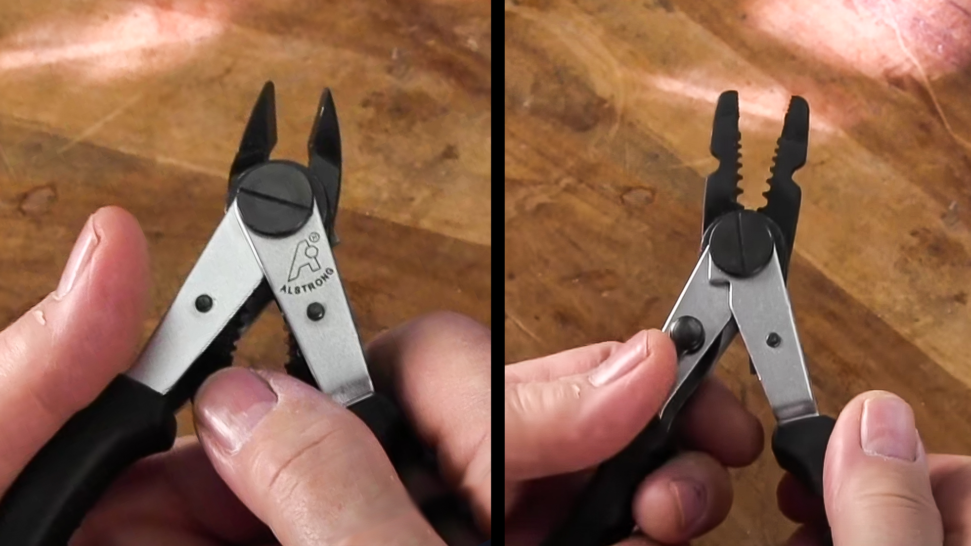 2-in-1 Demostración de la herramienta cortadora/pelacables