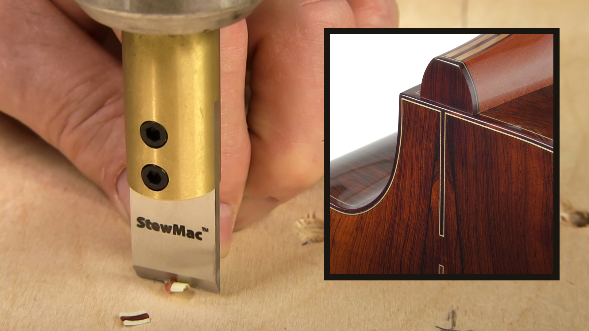 Hoja de miter StewMac para vídeo de unión