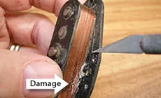 Corte de la bobina cable