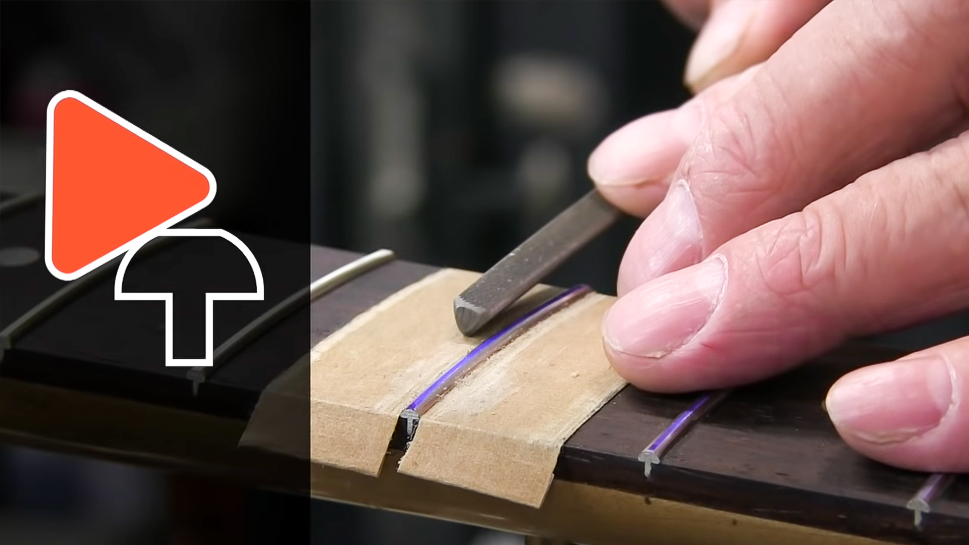 Cómo dar forma a los trastes con una lima de cantonera