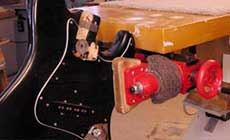 Vise holding Strat