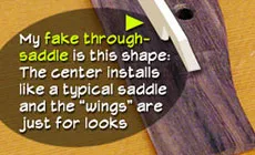 Falso a través de:silleta